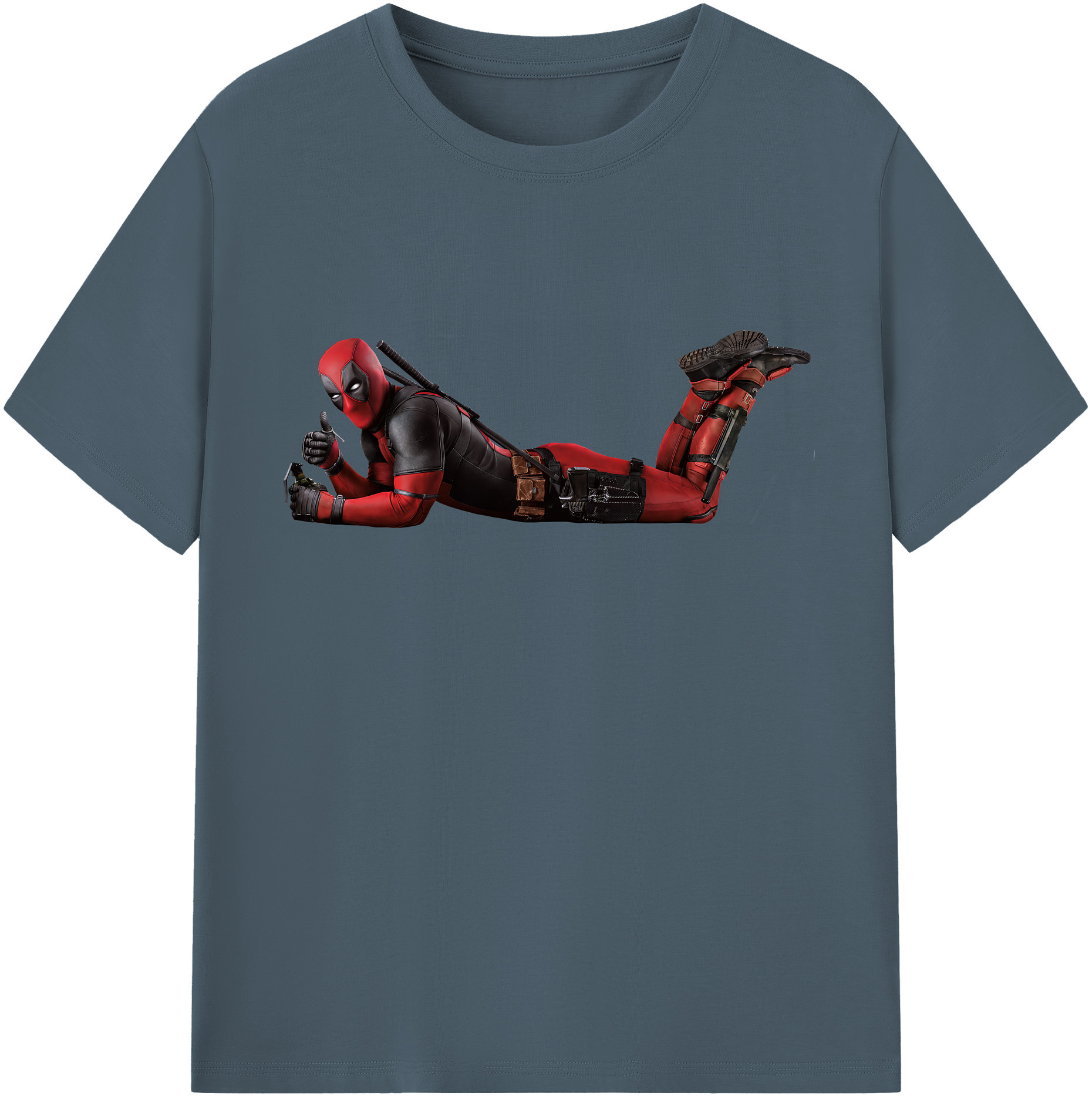 （画像用） Deadpool デッドプール 綿100％半袖Tシャツ（フロントプリント）